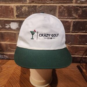 Crazy Golf Club White and Green Cap